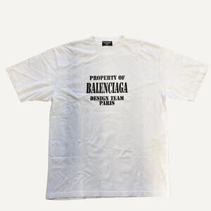 Balenciaga Property Of Large Fit Washed Distressed T-Shirt Men's Sz M